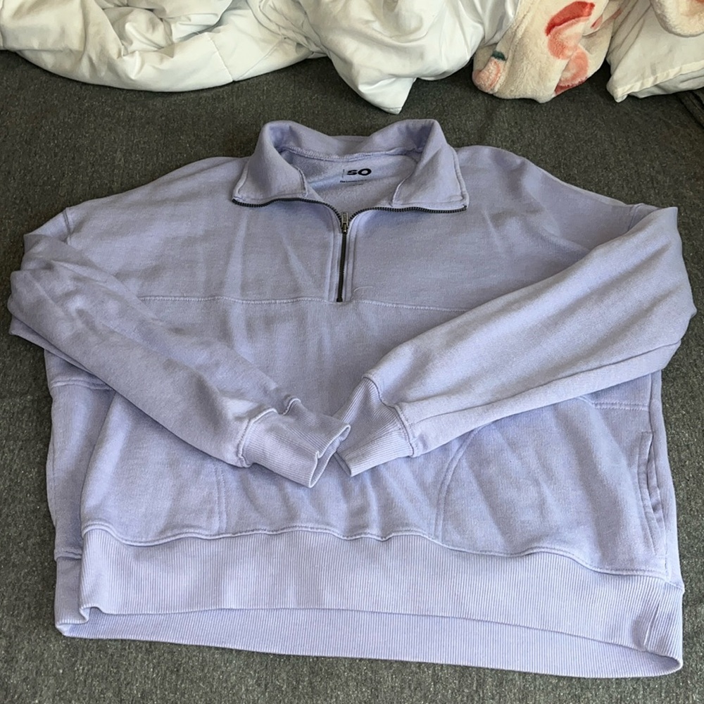 Purple oversized zip up
